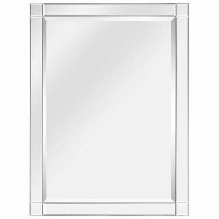 SOLID STORAGE SUPPLIES Moderno Squared Corner Beveled Rectangle Wall Mirror SO2573461